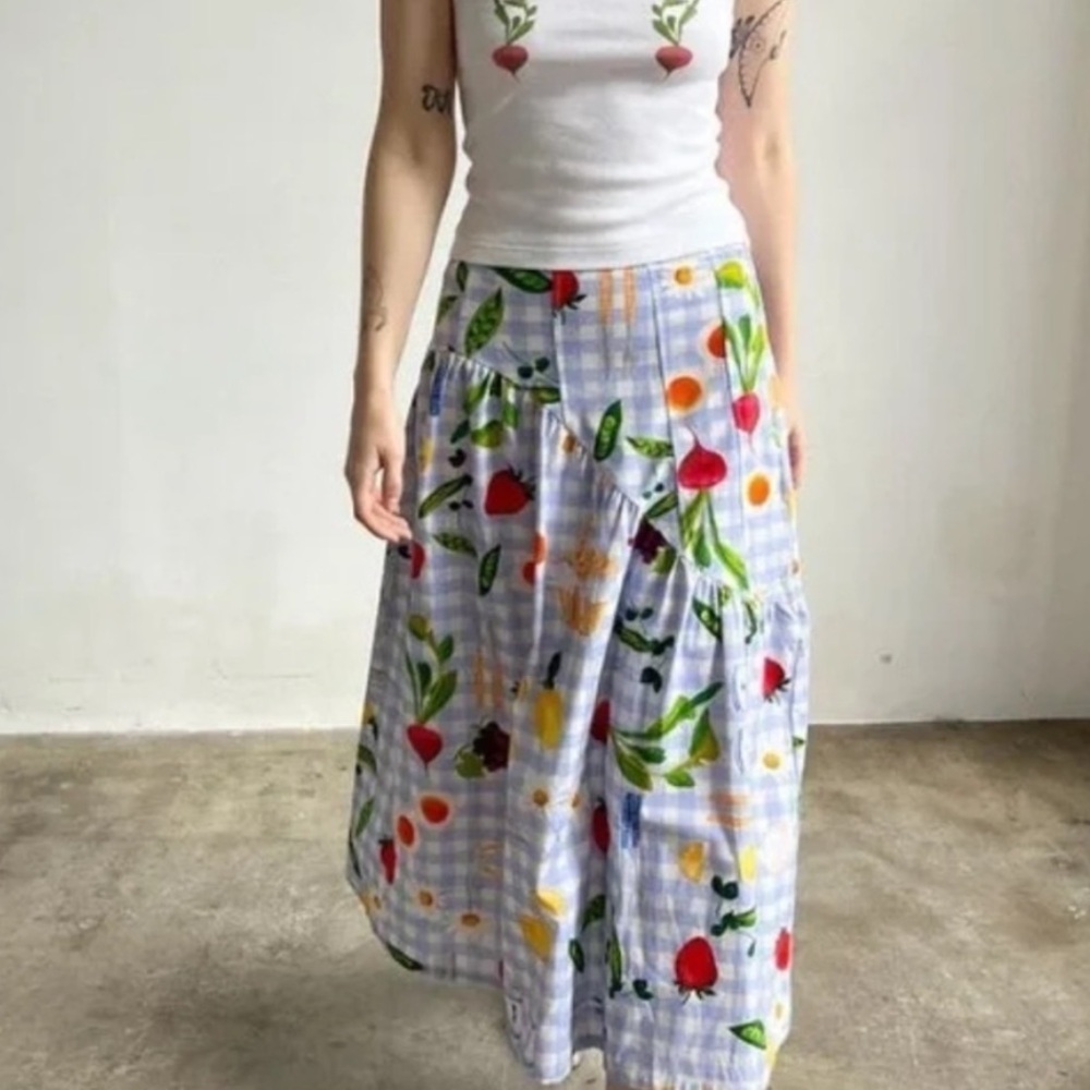 Lisa Says Gah Picnic Size Large Colorful Patterned Women's Skirt - Picture 3 of 8